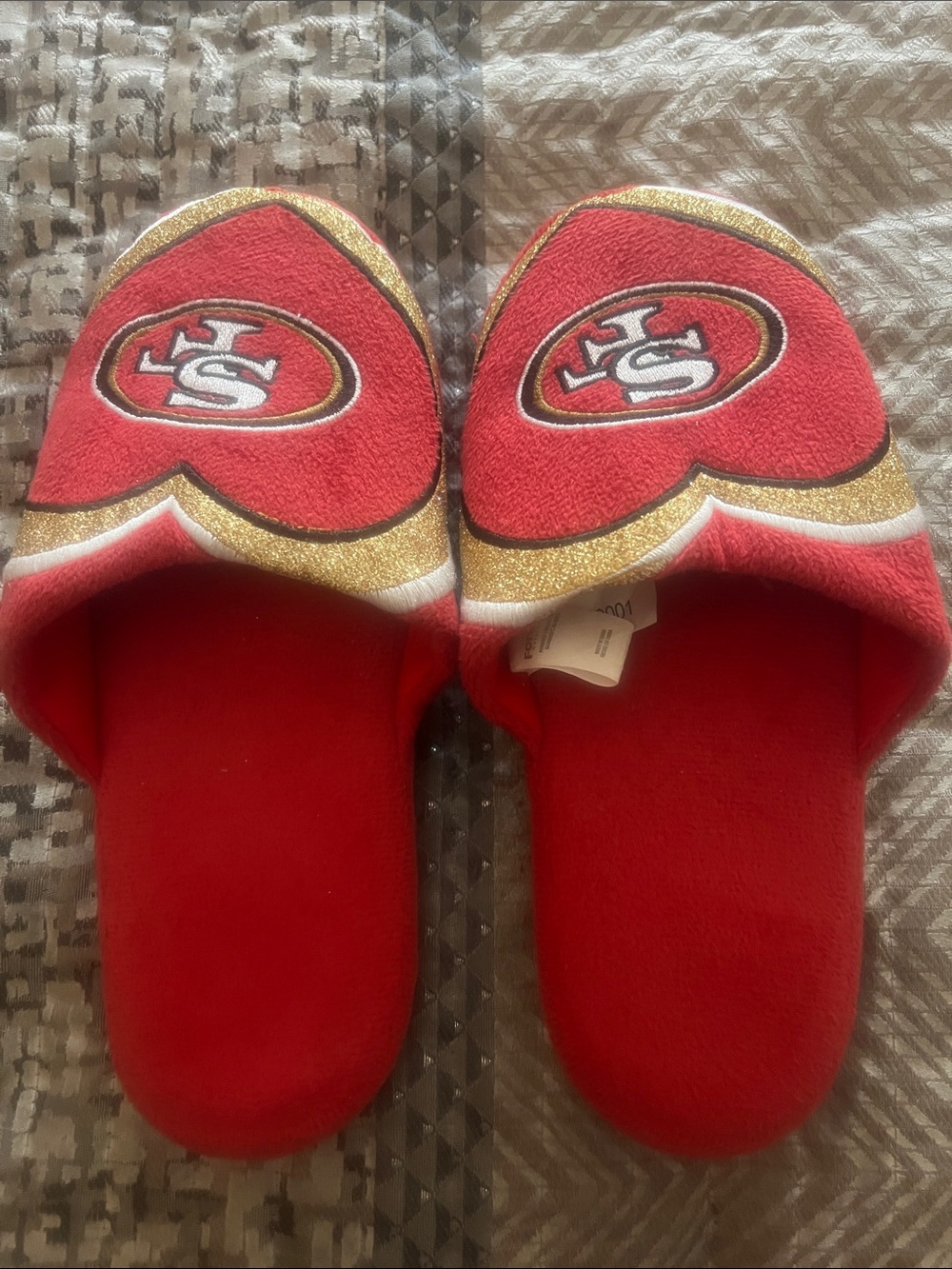 San Francisco 49ers Red Heart Slippers